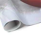 Rode Kerstbal met Sneeuwvlokken Cadeaupapier (Rol Hoek)