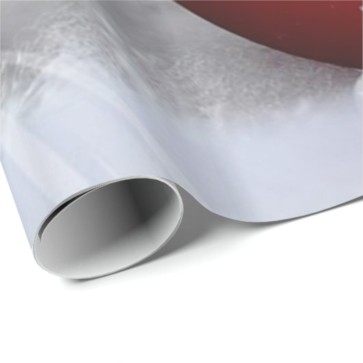 Rode kerstbal Snowflakes Cadeaupapier (Rol Hoek)