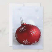 Rode kerstbal, String Lights kerstbedrijf Kaart (Achterkant)