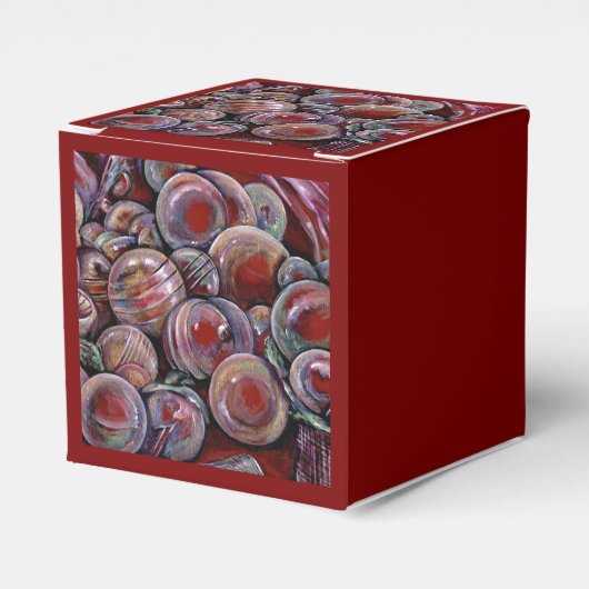 Rode Kerstballen Bedankdoosjes (Voorkant Zijde)