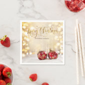 Rode Kerstballen Bokeh Servet (Insitu)