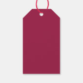Rode kerstballen cadeaulabel (Achterkant)