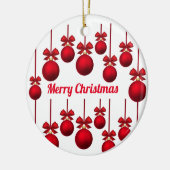 Rode Kerstballen Cirkel Ornament (Links)
