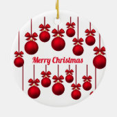 Rode Kerstballen Cirkel Ornament (Achterkant)