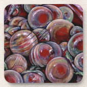 Rode kerstballen drankjes onderzetter (Voorkant)