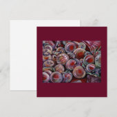 Rode kerstballen feestdagenkaart (Voorkant / Achterkant)