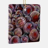 Rode kerstballen keramisch ornament (Rechts)