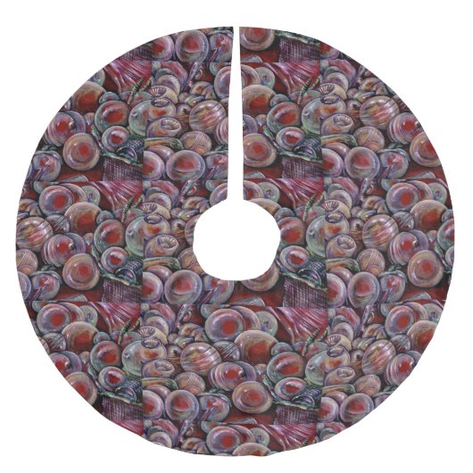 Rode kerstballen kerstboom rok (Voorkant)