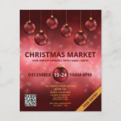 Rode Kerstballen - Kerstmarkt Flyer (Voorkant)