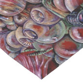 Rode kerstballen korte tafelloper (Hoek)