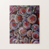 Rode kerstballen legpuzzel (Verticaal)