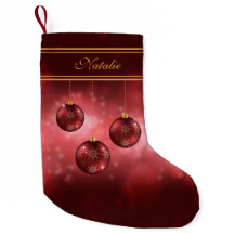 Rode Kerstballen met Aangepaste Naam