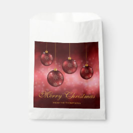 Rode Kerstballen met Aangepaste Tekst Bedankzakje