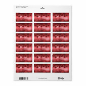 Rode Kerstballen met Aangepaste Tekst Etiket (Full Sheet)