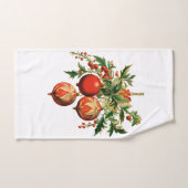 Rode kerstballen met Holly Festive Bad Handdoek (Handdoek)