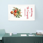 Rode kerstballen met Holly Festive Spandoek (Beurs)