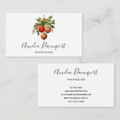 Rode kerstballen met Holly Festive Visitekaartje (Voorkant / Achterkant)