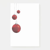 Rode Kerstballen Post-it® Notes (Voorkant)