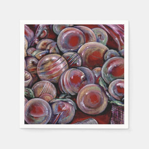 Rode kerstballen servetten