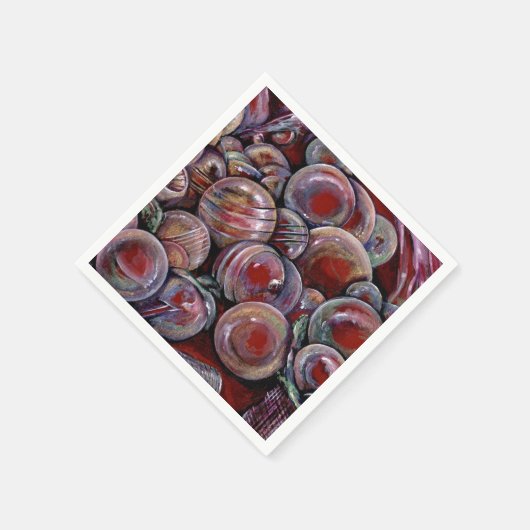 Rode kerstballen servetten (Hoek)