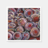 Rode kerstballen servetten (Voorkant)