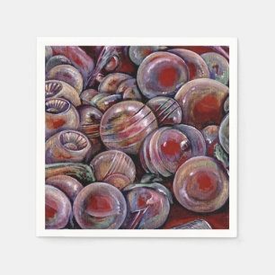 Rode kerstballen servetten