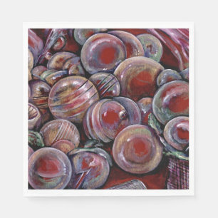 Rode kerstballen servetten