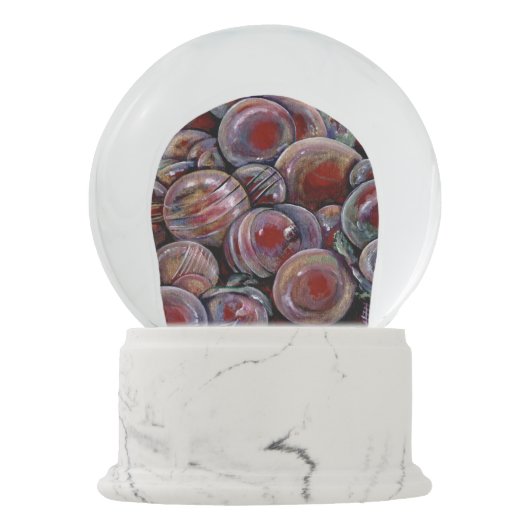 Rode kerstballen sneeuwbol (Achterkant)