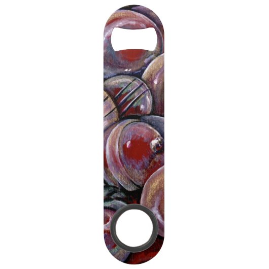 Rode kerstballen speed flessenopener (Voorkant)