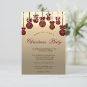 Rode Kerstballen, Stippen Corporate Christmas Part Kaart (Staand voorkant)