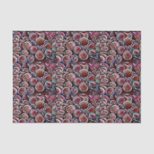 Rode kerstballen tissuepapier (Voorkant)