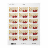 Rode Kerstballen Vakantie Etiket (Full Sheet)