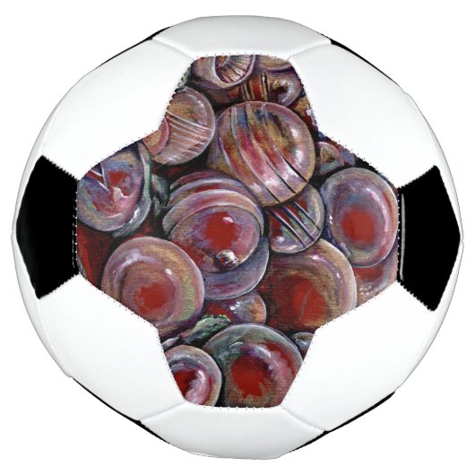 Rode kerstballen voetbal (Gedraaid)