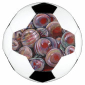 Rode kerstballen voetbal (Voorkant)