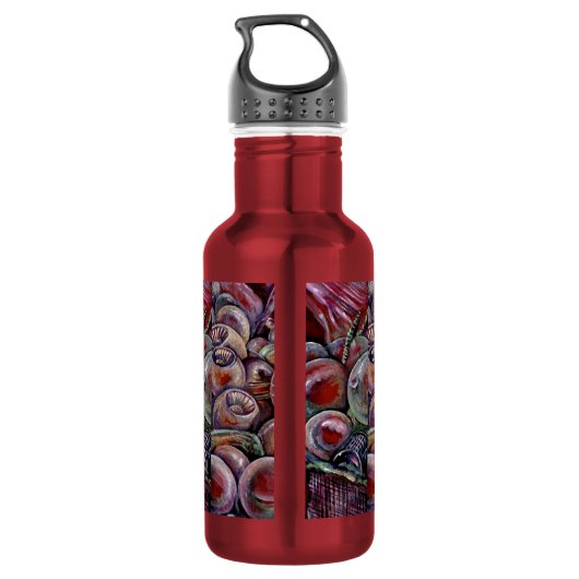 Rode kerstballen waterfles  (Achterkant)