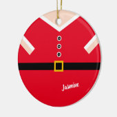 Rode Kerstballon Santa Suit Keramisch Ornament (Links)