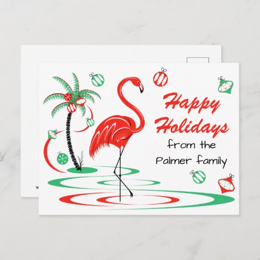 Rode kerstbaren Prettige feestdagen tekst Briefkaart (Voorkant / Achterkant)