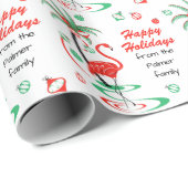 Rode kerstbaren Prettige feestdagen tekst Cadeaupapier (Rol Hoek)