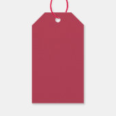 Rode Kerstbessen en dennenkrans vakantie Cadeaulabel (Achterkant)