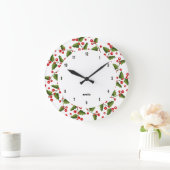 Rode kerstbessen met baard grote klok (Huis)