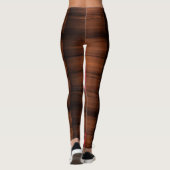 Rode kerstbloem op bruin leggings (Achterkant)