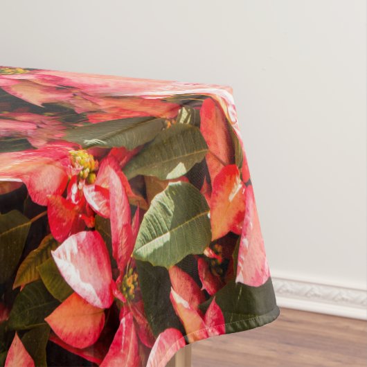 Rode kerstbloem Poinsettia Tafelkleed (Voorbeeld)