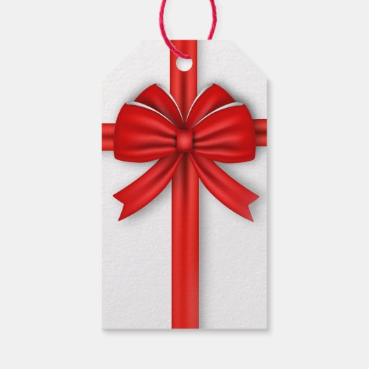 Rode kerstboei cadeaulabel (Achterkant)