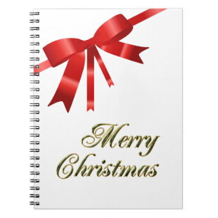 Rode kerstboei notitieboek