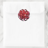 Rode kerstboei ronde sticker (Tas)