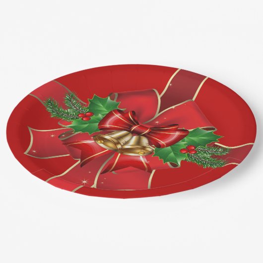 Rode kerstbogen bieden Holly Holiday Paper Bord (Gekanteld)