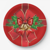 Rode kerstbogen bieden Holly Holiday Paper Bord (Voorkant)