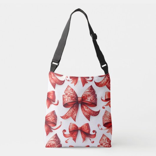 Rode Kerstbogen Crossbody Tas (Voorkant)
