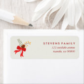 Rode kerstbogen etiket (Insitu)