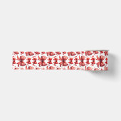 Rode Kerstbogen Grosgrain Lint (Voorkant)